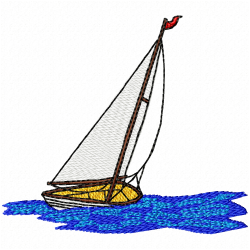 Boats Embroidery Design 6 Boats Embroidery Design 6
